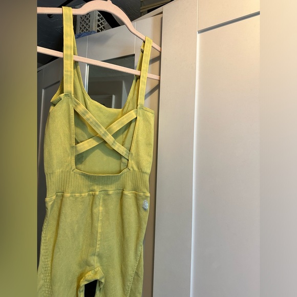 NWOT RARE SOLD OUT COLOR Free People Movement Good Karma Onesie-Pineapple Punch - Picture 11 of 15